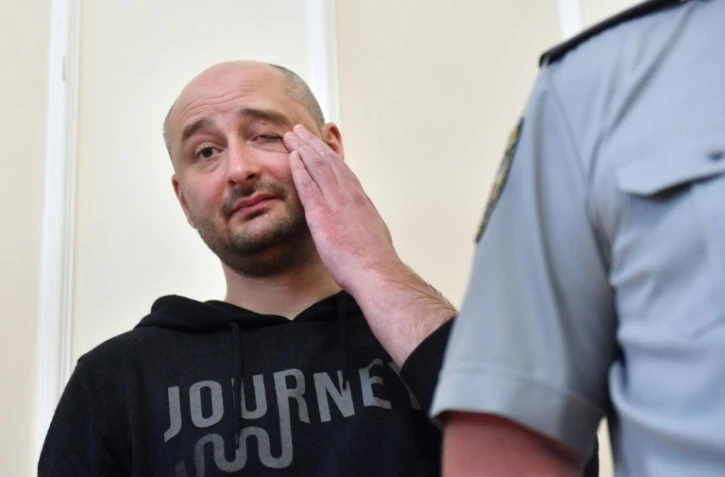 Le journaliste russe Arkadi Babtchenko lors d'une conférence de presse à Kiev, le 30 mai 2018