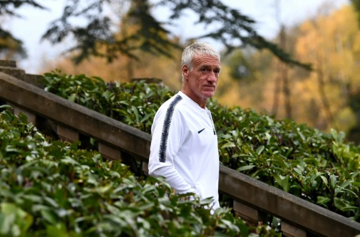 Le sélectionneur des Bleus Didier Deschamps au centre d'entraînement national de Clairefontaine-en-Yvelines, le 11 novembre 2019