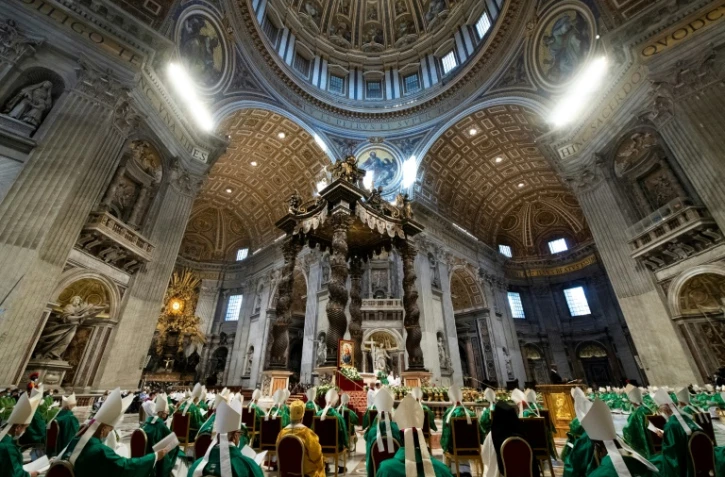 Messe d'ouverture du Synode des évêques, le 10 octobre 2021 dans la basilique Saint-Pierre du Vatican