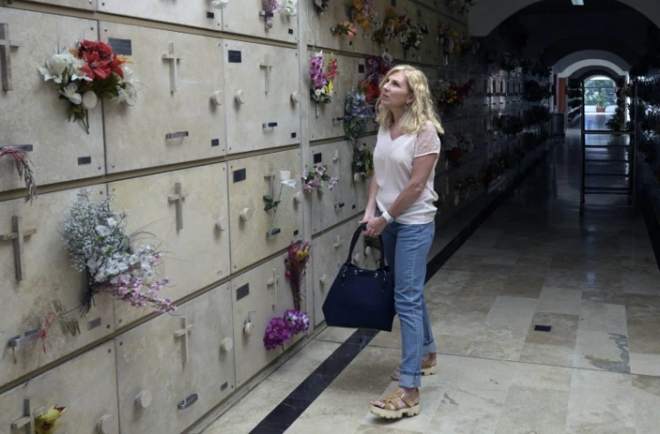 Patricia Alvarez, traductrice, au cimetière de la Chacarita à Buenos Aires le 5 décembre 2019