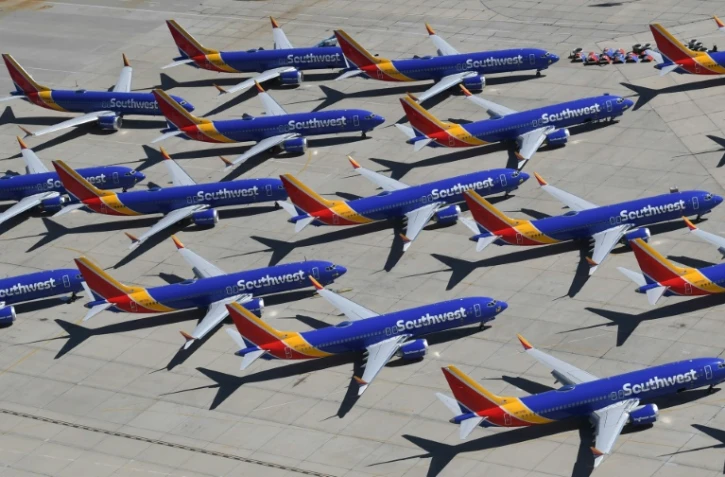 Des Boeing 737 MAX bloqués au sol le 28 mars 2019 à Victorville, Californie