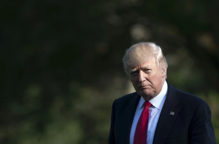 Le président américain Donald Trump à Washington le 28 avril 2017