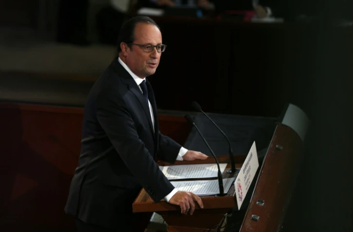 François Hollande s'exprime à la conférence sociale à Paris le 19 octobre 2015
