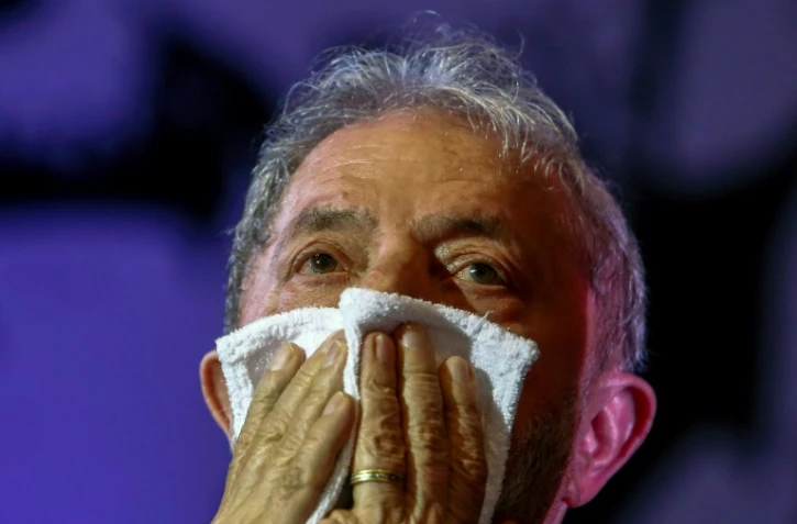 L'ancien président brésilien Lula da Silva lors d'une célébration syndicale le 6 mars  2018 à Sao Paulo