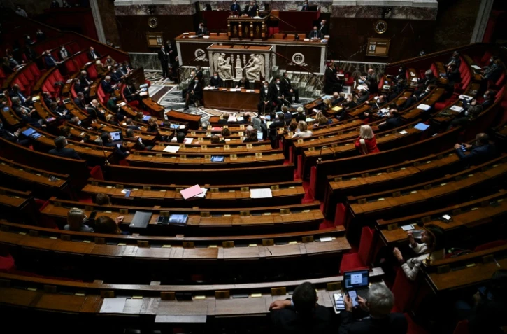 L'hémicyle de l'Assemblée nationale à Paris, le 6 octobre 2020