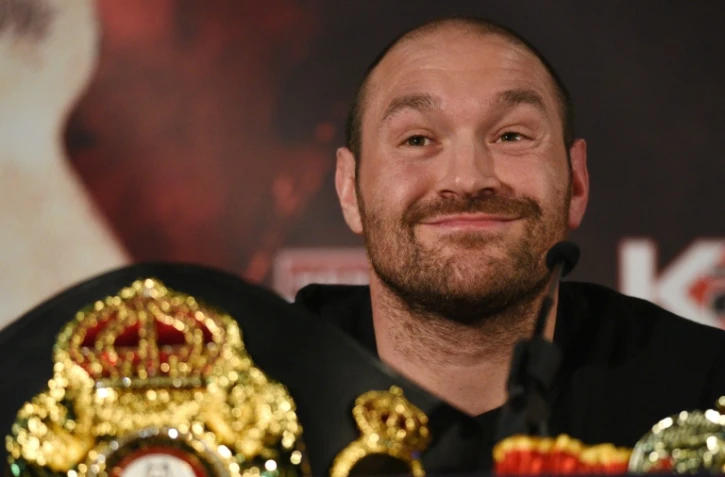 Le poids lourd britannique Tyson Fury, le 27 avril 2016 à Manchester
