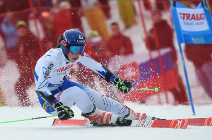 La Slovaque Petra Vihova lors du slalom géant de Spindleruv Mlyn en République tchèque, le 8 mars 2019