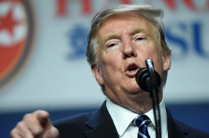 Le président américain Donald Trump lors d'une conférence de presse à l'issue de sa rencontre avec le dirigeant nord-coréen Kim Jong Un, le 28 février 2019 à Hanoï