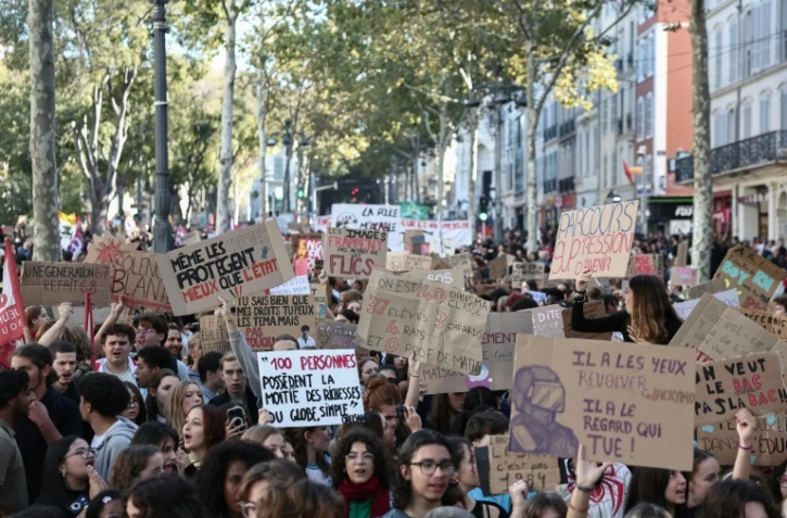Défilé du mouvement lycéen à Marseille le 13 octobre 2026