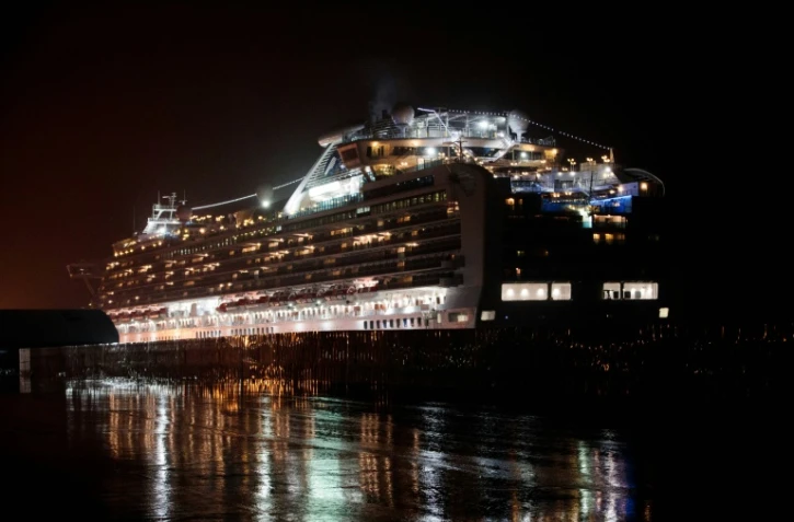 Le paquebot Diamond Princess, en quarantaine dans le port japonais de Yokohama, le 16 février 2020