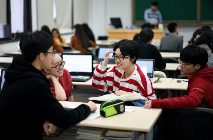 Etudiants chinois de l'école de commerce Renmin à Pékin en 2018
