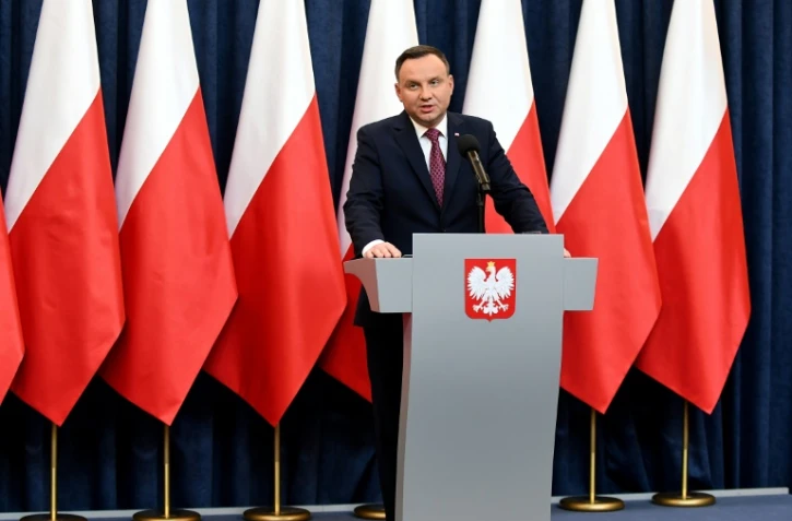 Le président polonais Andrzej Duda, le 20 décembre 2017 à Varsovie