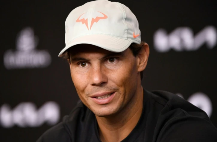 Le N.2 mondial Rafael Nadal, en conférence de presse, le 7 février 2021 à Melbourne