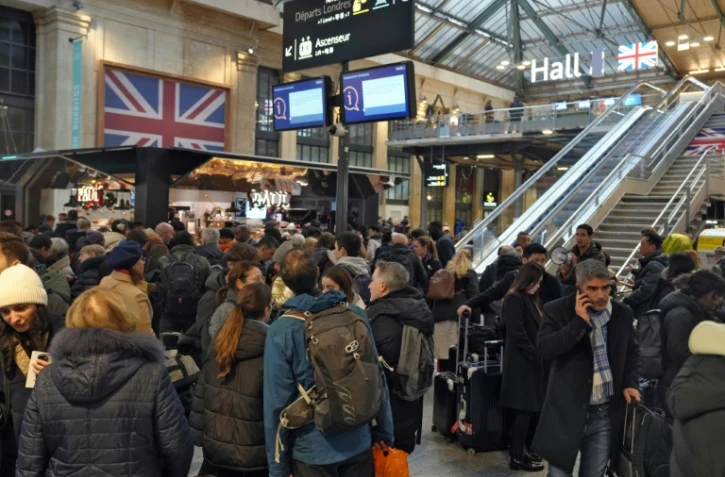 A la Gare du Nord, à Paris, d'où partent les trains Eurostar, le 21 décembre 2023