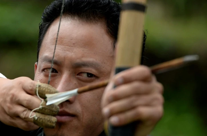 Un archer du Bhoutan, le 25 août 2018 à Thimphou