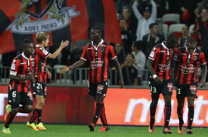 Mario Balotelli auteur d'un doublé avec les Niçois contre Monaco à Allianz Riviera, le 21 septembre 2016