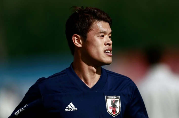 Hiroki Sakai, pilier de la défense du Japon, ici lors d'un entraînement au camp de base de sa sélection à Kazan, le 14 juin 2018