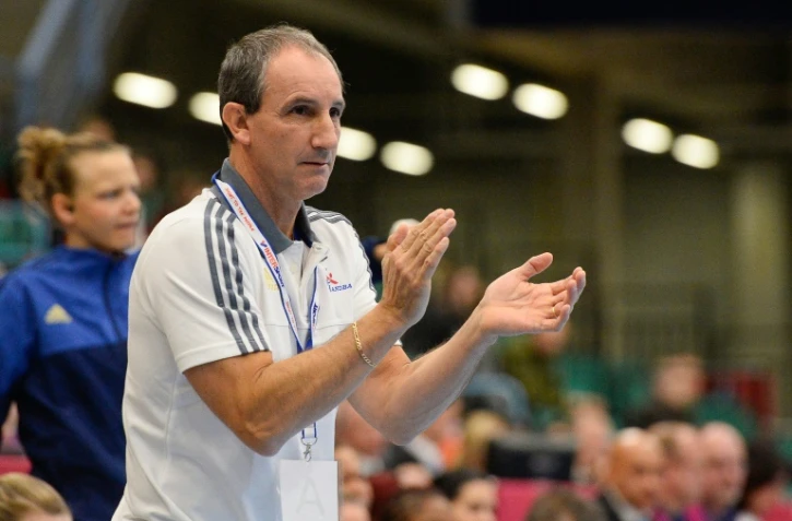 Alain Portes, alors sélectionneur de l'équipe de France féminine de handball, le 14 décembre 2015 à Kolding au Danemark