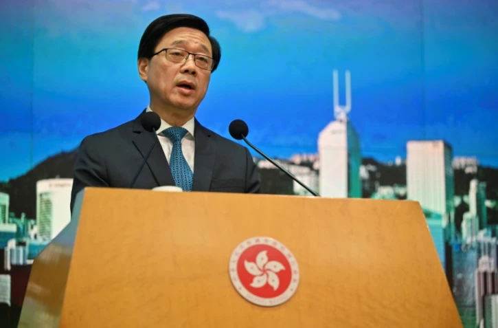 Le dirigeant de Hong Kong John Lee à Hong Kong, le 30 mai 2023