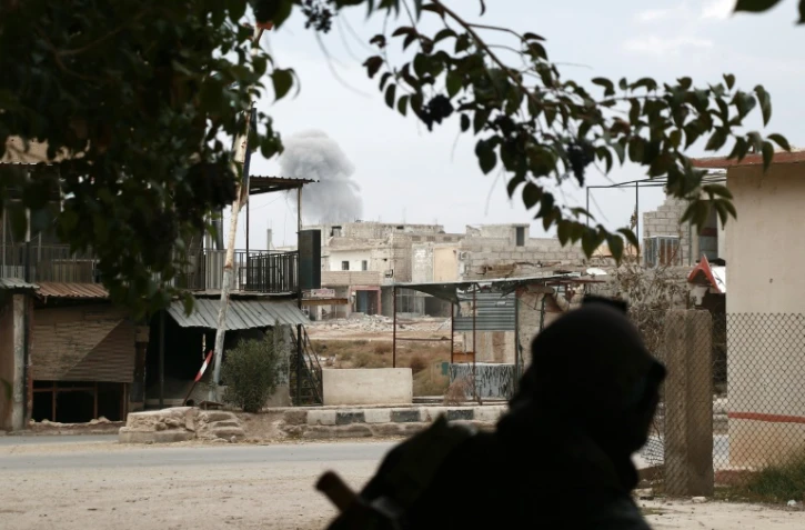 Un combattant rebelle dans la region de la Ghouta orientale, le 17 décembre 2015