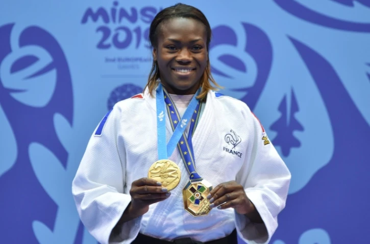 Clarisse Agbegnenou championne d'Europe des -63 kg, à Minsk, en Biélorussie, le 23 juin 2019