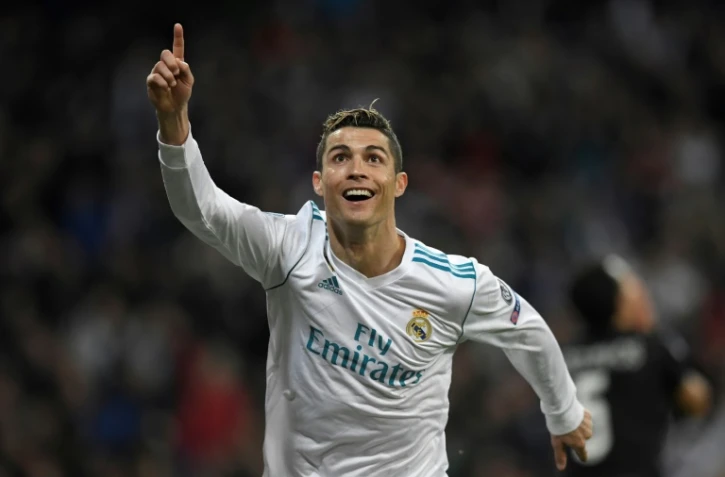 L'attaquant du Real Madrid Cristiano Ronaldo, auteur d'un doublé contre le PSG, le 14 février 2018 au stade Santiago Bernabeu