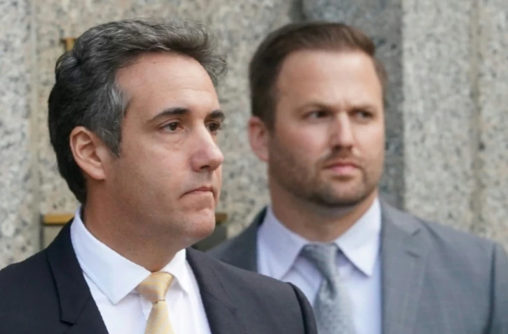Michael Cohen, ex-avocat personnel de Donald Trump, a plaidé coupable de huit chefs d'accusation, ici à sa sortie du tribunal à New York, le 21 août 2018  