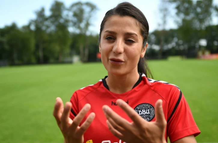L'attaquante danoise d'origine afghane Nadia Nadim, le 22 juillet 2017 à Utrecht