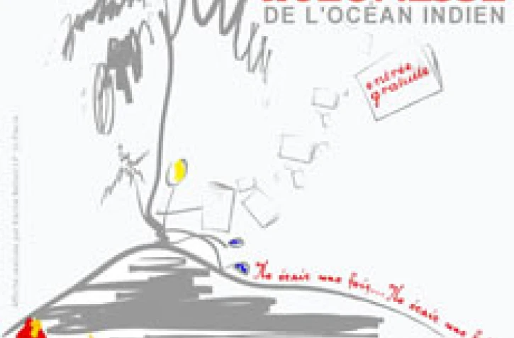 L'affiche du 2ème Salon du livre de jeunesse de l'océan Indien qui se tiendra au Port du mercredi 29 novembre au dimanche 3 décembre 2006