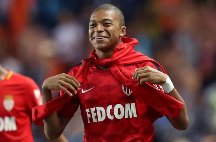 L'attaquant de Monaco Kylian Mbappé après le match contre Marseille à Louis II, le 27 août 2017  