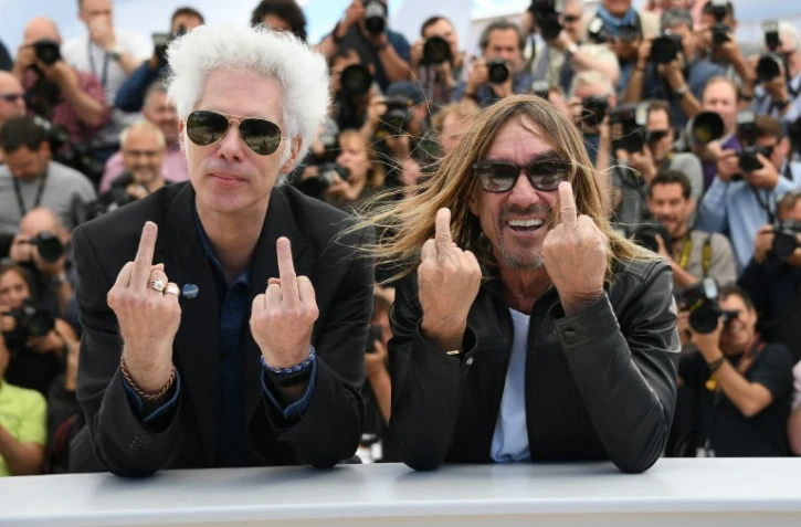 Le réalisateur américain Jim Jarmusch (g) et le chanteur américain Iggy Pop, le 19 mai 2016 à Cannes