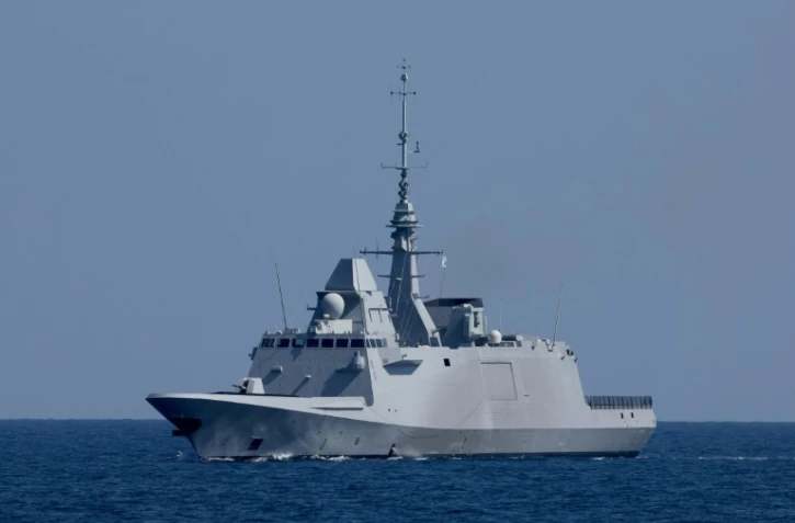 La frégate Languedoc en exercice sur la mer Méditerranée, le 27 mars 2023