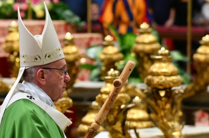 Le pape François célèbre une messe en présence de mille détenus au Vatican, le 6 novembre 2016