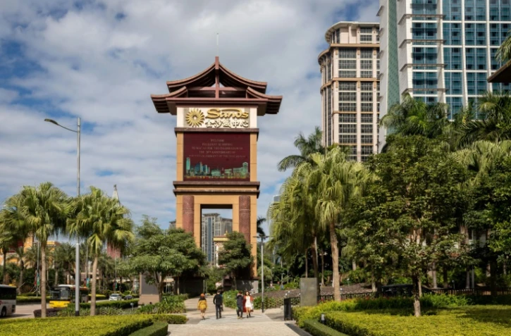 Le quartier de Cotaï avant la visite du président chinois Xi Jinping, le 18 décembre 2019 à Macau