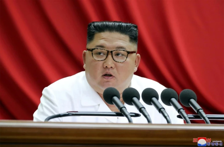 Le leader nord-coréen Kim Jong Un pendant une réunion du comité central du Parti des travailleurs, le 30 décembre 2019 à Pyongyang