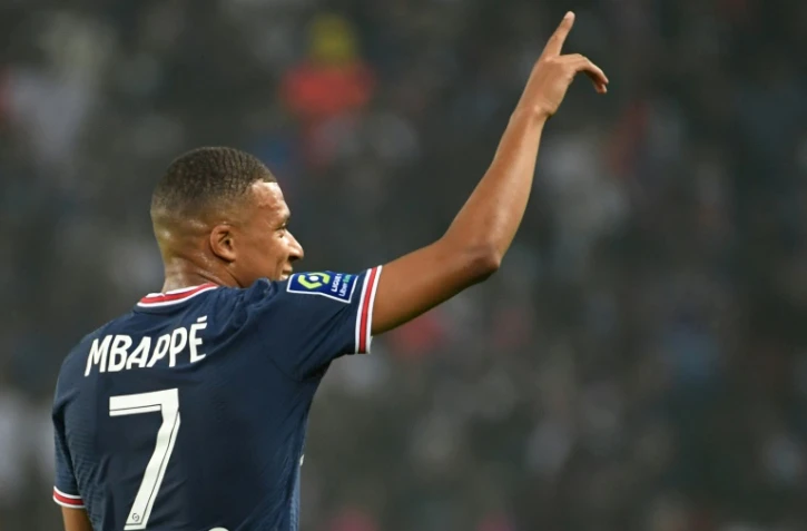 L'attaquant du PSG Kylian Mbappé au cours du match de L1 contre Strasbourg, le 14 août 2021 au Parc des Princes