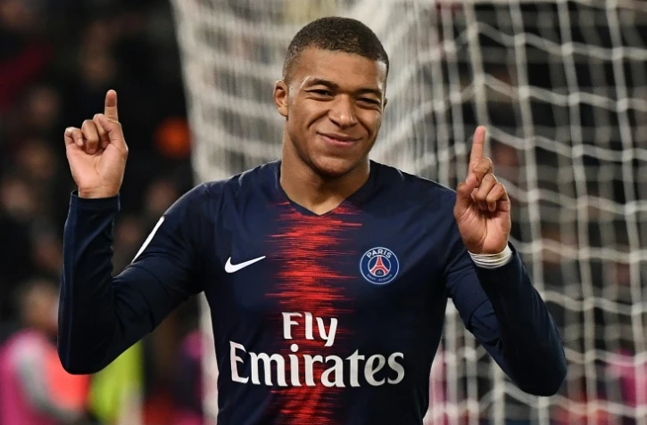 Le joueur du Paris SG Kylian Mbappé lors de la réception de Montpellier au Parc des Princes le 20 février 2019