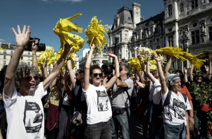 Des manifestants pour la lutte contre le dérèglement climatique, le 8 septembre 2018 à Paris
