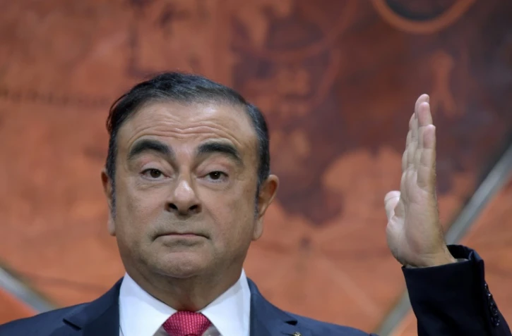 Carlos Ghosn pendant une conférence de presse à Paris en septembre 2017
