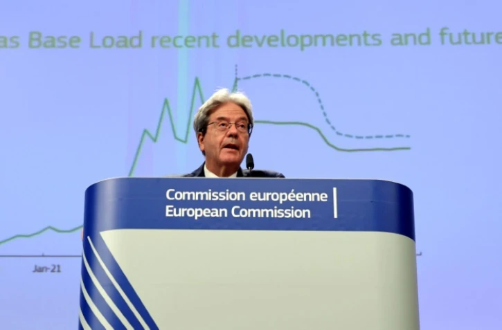 Le commissaire européen à l'Economie, Paolo Gentiloni, lors d'une conférence de presse le 14 juillet 2022 à Bruxelles