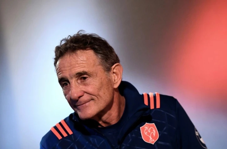 L'entraîneur du XV de France Guy Novès en conférence de presse à Marcoussis, le 2 février 2017