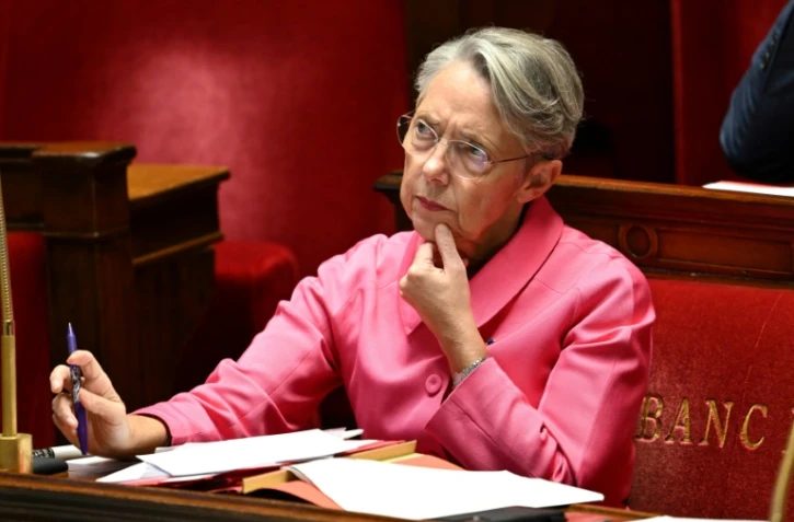La Première ministre Elisabeth Borne au Parlement à Paris, le 23 octobre 2023  