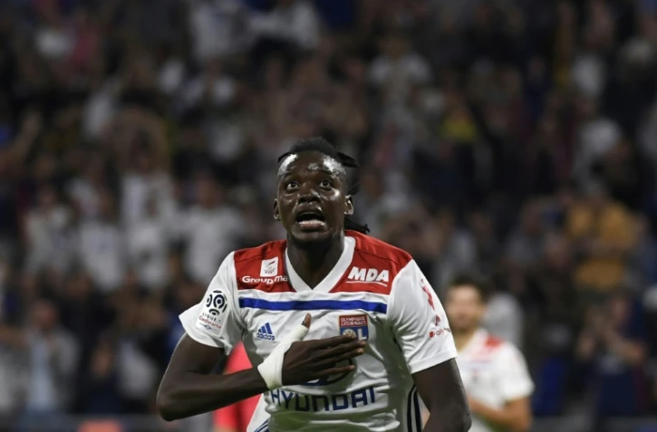 L'attaquant de Lyon Bertrand Traoré buteur lors de la victoire face à Strasbourg  2-0 le 24 août 2018
