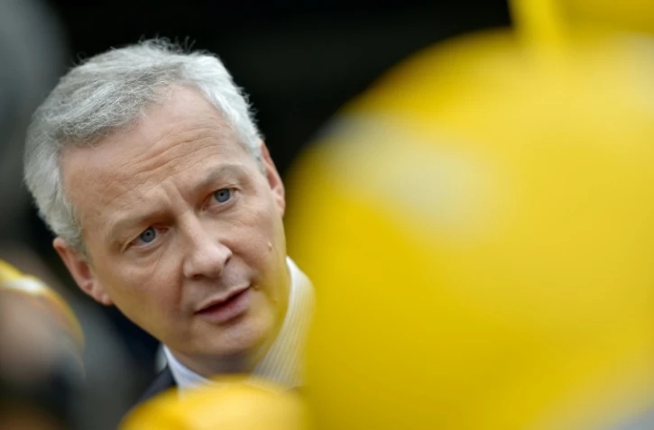 Le ministre de l'Economie Bruno Le Maire, lors d'une visite à Saint-Nazaire, en Loire-Atlantique le 28 septembre 2017