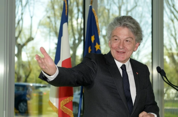 Thierry Breton, PDG du groupe Atos, le 4 avril 2019 à Bezons, près de Paris