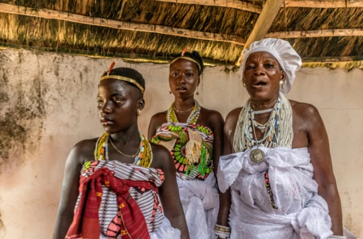 Célébrations du culte de Mami Wata, à Ouidah le 10 janvier 2022