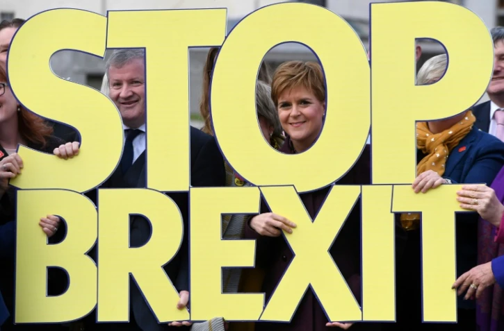 Nicola Sturgeon, cheffe des indépendantistes écossais, lance sa campagne à Edimbourg le 8 novembre 2019