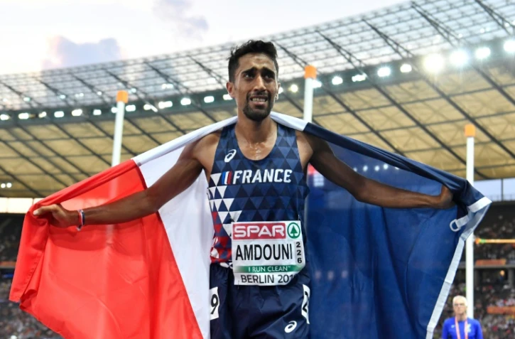 Le Français Morhad Amdouni champion d'Europe du 10.000 m, le 7 août 2018 à Berlin 