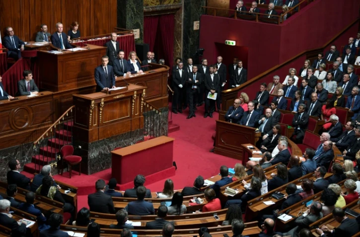 Le président Emmanuel Macron devant les députés et sénateurs, le 3 juillet 2017 à Versailles