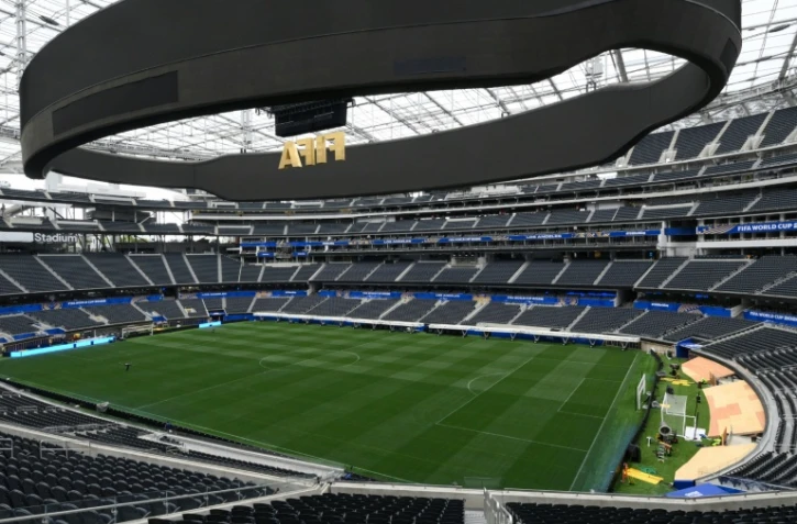 Vue générale du stade de Los Angeles prise le 7 juin 2026 qui accueille dans la nuit de vendredi à samedi le premier match du Mondial-2026 sur le sol des ETats-Unis, entre la Team USA et le Paraguay